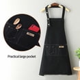 thumbnail image 4 of Kaireo Canvas Apron Beige,Canvas Apron Polyester Cotton Apron Cover Up Western Restaurant Hot Pot Shop Milk Tea Shop Work Clothes,Include:1*Apron, 4 of 4