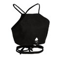 thumbnail image 1 of Blusa sin mangas Hugo Cremallera Vendaje Boho Cuello Alto Mujeres Antibalas Faux L, 1 of 10