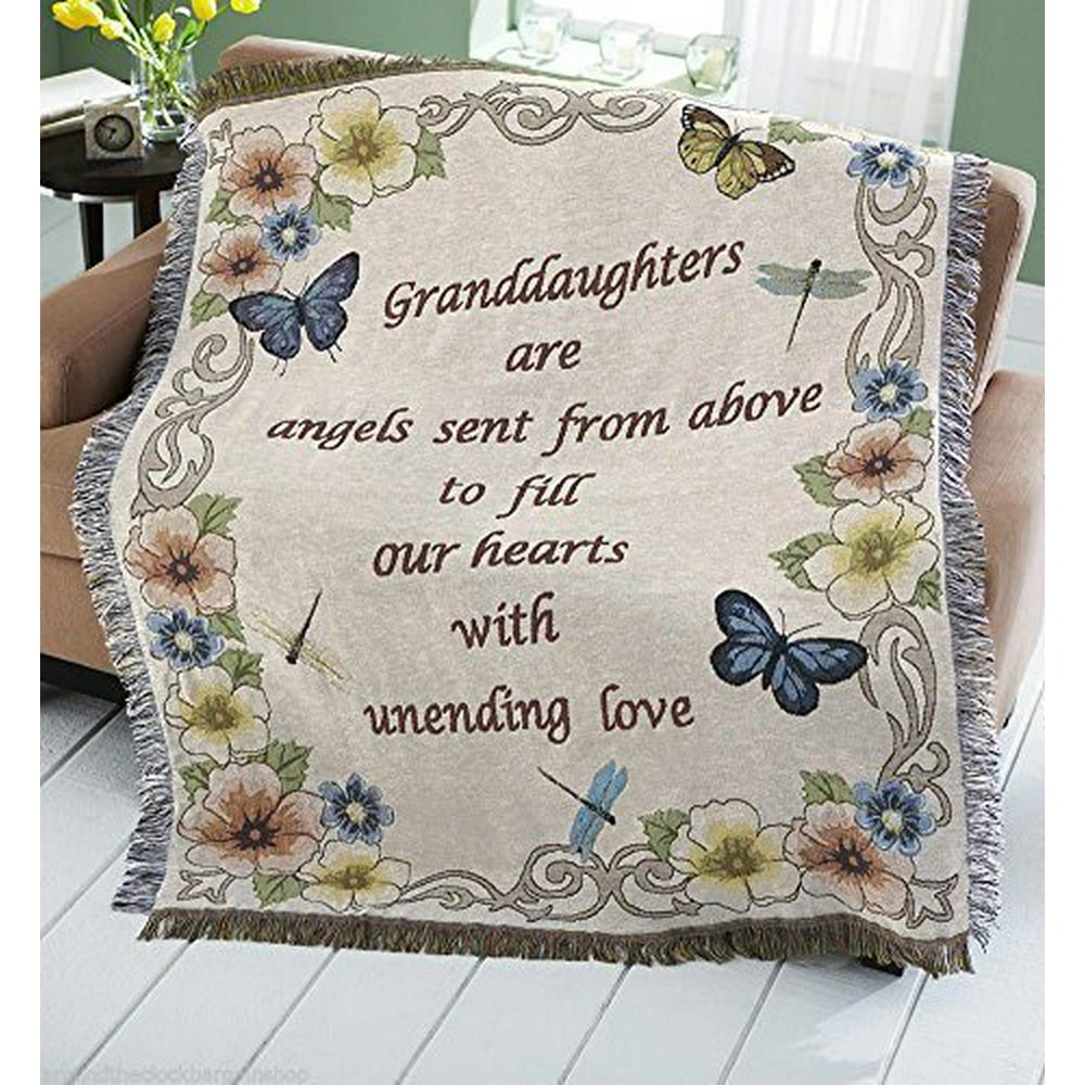 Granddaughter Grand Daughter Butterfly Tapestry Throw Blanket Cover ...