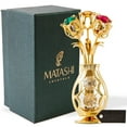 thumbnail image 2 of Matashi Flowers Bouquet and Vase w/ Colorful  Crystals Silver, 2 of 5
