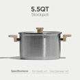 thumbnail image 6 of Carote 5.5QT Stainless Steel Stock Pot with Lid, Soup and Cooking Pot for All Stovetops, 6 of 7