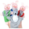 thumbnail image 1 of The Three Little Pigs And The Wolf Finger Puppet Story Toy, Toddler Children's Story Theater Doll (t, 1 of 5