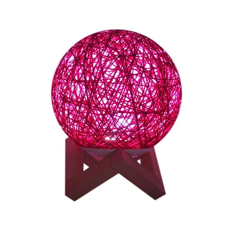 

3D LED Rattan Moon Night Light Moonlight USB Charging Table Desk Moon Lamp