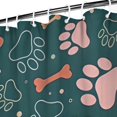 thumbnail image 3 of Paw Prints and Bones Shower Curtain 72"x72" ,Bathroom Decorative Shower Curtains Set with 12 Hooks,Modern Waterproof Washable Shower Curtain, 3 of 6