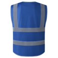 thumbnail image 4 of Xiake Class 2 High Visibility Reflective Safety Vests With 8 Pockets And Zipper Front Meets Ansiisea Standards(Small Royal Blue), 4 of 4