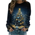 thumbnail image 2 of ‌FDGIU Women's Christmas Sweatshirt 2025 – Fleece Lined Pullover, Merry & Bright Holiday Top, 2 of 5