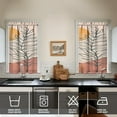 thumbnail image 2 of Modern Abstract Geometric Lines Boho Kitchen Curtains - Vintage Tier Cafe Curtains for Bathroom Living RV Rod Pocket Window Drapes 36 Inch 2 Panels Set 28"x36" Window Treatment Tiers, 2 of 4