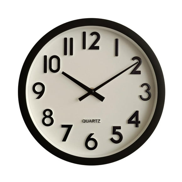 HORLOGE EN PLASTIQUE AVEC CARRDEN BLANC 10"