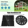 thumbnail image 3 of Solar panel fan kit, 100W, 3000RPM, solar panel powered fan, 10 inch waterproof exhaust fan, protected solar powered chicken coop fan, 3 of 9