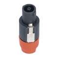 thumbnail image 3 of 4 Pole Speaker Plug, Chuck Stress Release Twist Lock Audio Connector Latch System Mount Socket  For 6~15mm Wires For Power  For Shells Orange, 3 of 8