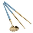 thumbnail image 3 of Ensemble d'Ustensiles Réutilisables, Applications Larges Ensemble de Vaisselle en Acier Inoxydable Résistant à la Corrosion Portable pour Hôtels pour Familles Or Rose, Or Bleu, Or Vert, Or Bleu Foncé, 3 of 8