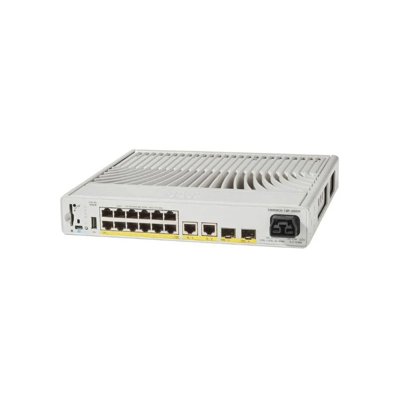 Cisco C9200CX-12P-2X2G-E Catalyst 9200CX 10GbE PoE+ Compact Network Switch – Layer 2/3, Enterprise