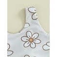 thumbnail image 5 of Bagilaanoe Toddler Baby Girls Swimsuits 2 Piece Bikinis Set Sleeveless Vest Tops + Flower Print Briefs 6M 12M 18M 24M 3T 4T Kids Swimwear Bathing Suit Beachwear, 5 of 8