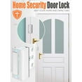 thumbnail image 2 of Stanz (TM) 2PCS White Home Security Door Lock, 2 Pack Childproof Door Reinforcement Lock with 3" Screws for Inward Swinging Door, Upgraded Night Lock to Defend Your Home, 2 of 6