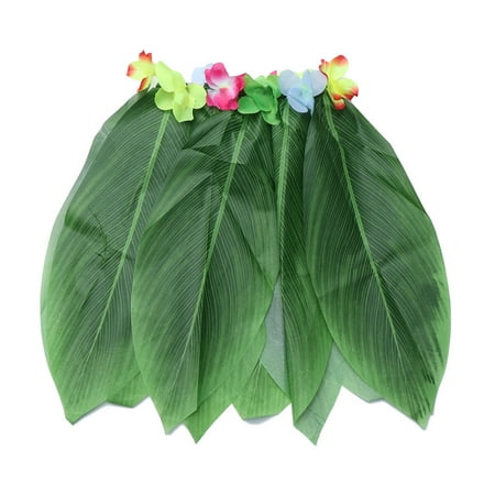 

HOMEMAXS Hawaiian Grass Skirt Primitive Tribal Leaf Skirt Evening Performance Skirt for Beach Luau Party Supplies (Green)