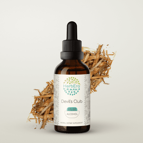 Devil's Club Alcohol Herbal Extract Tincture, Super-Concentrated Wildcrafted Devil's Club (Oplopanax horridus) Dried Root 2 oz