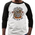 thumbnail image 2 of Coffee Black Like My Soul Three-Quarter Raglan Sleeve Baseball Shirt Unisex Large White/Black, 2 of 5
