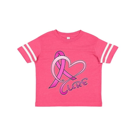 

Inktastic Cure- Breast Cancer Awareness pink ribbon Gift Toddler Boy or Toddler Girl T-Shirt