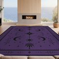 thumbnail image 2 of Design&I 6'x9' Ultra Soft Area Rug, Deep Purple Celestial Motif with Starry Accents Elegant Geometric Borders and Symmetrical Fluffy Washable Non Shedding for Guest Room Bedroom Living Room, 2 of 3
