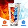 thumbnail image 6 of Salouo Floral Print 20oz Tumbler with Lid,Stainless Steel Vacuum Insulated Tumbler Durable Insulated Coffee Mug Thermal Cup with Splash Proof Sliding Lid-Straw Two-piece Set, 6 of 8