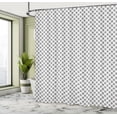 thumbnail image 4 of Ambesonne Shabby Flora Shower Curtain, Flower Motifs Retro, 69"Wx75"L, Dimgray White, 4 of 4