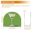 thumbnail image 4 of Yayeee Napkin Holder for Table Set of 2 Kitchen Paper Tissue Organization, Green Martini Glass, 4 of 8