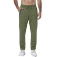 thumbnail image 4 of Men's Athletic Hiking Pants Lightweight Quick Dry Travel Fishing Joggers Running Workout Active Track Pants Dark Green XL, 4 of 6