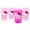 thumbnail image 1 of Vasos de plástico Silver Buffalo Hello Kitty Face, 450 ml, paquete de 4, 1 of 9