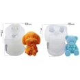 thumbnail image 3 of 2 moldes de oso de peluche 3D, moldes de silicona para cubitos de hielo, jabón artesanal, molde de masa de caramelo de chocolate para hacer café, fondant, decoración de tartas y cupcakes oso de fresa Hogar, 3 of 5