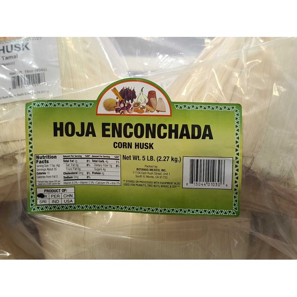 Hoja Enconchada Corn Husk 5lb Bag Dried Corn Husks For Tamales
