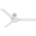 thumbnail image 5 of Hunter 52 inch Indoor Ceiling Fan No Light - White Modern Ceiling Fan without Light, 3 Blades, Standard Mount, For Bedroom, Living Room, or Kitchen, Wall Control - Presto 50811, Matte White, 5 of 17