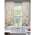 thumbnail image 2 of Vintage Botanical Sheer Curtains 72 Inch Length 2 Panels Set, Spring Floral Summer Botanical Rustic Voile Window Treatment Rod Pocket Curtains Sheers Drapes for Bedroom/Living Room/Kitchen 52"x72"x2, 2 of 7