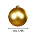 thumbnail image 3 of Beautynvta Christmas Ball Ornament, 4.72'' Matte Christmas Tree Ornaments Decorations Hanging Balls, Shatterproof Plastic Hanging Pendants for Xmas Tree Holiday Party Decor, Gold, 3 of 5