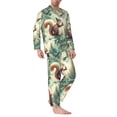 thumbnail image 2 of Daiia Forest squirrel surreal for Men's Long-Sleeved Pajama Set – Soft & Comfortable Sleepwear Button-Up Pajamas Cozy Lounge Wear-Medium, 2 of 7