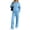 Light Blue, variant on Domzest Womens Zip Up Hoodies Sweatsuits Long Sleeve Full-zip Hooded Sweatshirt & Wide Leg Sweatpants Fall Winter Athletic Tracksuits Red XL