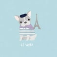 thumbnail image 2 of Hershey, Moira 15x15 White Modern Wood Framed Museum Art Print Titled - Good Dogs French Bulldog Pastel, 2 of 4