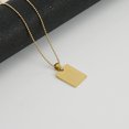 thumbnail image 1 of Collar con colgante de letra rectangular de acero inoxidable de Europa y Estados Unidos para mujer, cadena de clavícula con colgante de letra cuadrada de acero de titanio de 18 quilates, 1 of 6