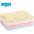 thumbnail image 3 of PATIKIL Mini Collapsible Basket, 2 Pcs 5.9 x 3.9 x 2.3 Inch Stackable Storage Crates Foldable Plastic Baskets Desk Organizing Container for Home Kitchen Office, Lake Blue, 3 of 5