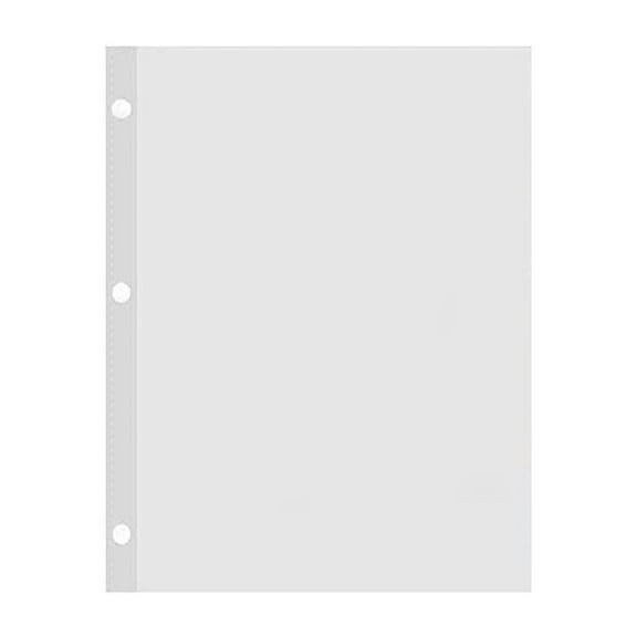 Unruled Filler Paper, 8-1/2 x 5-1/2 Inches, 3-Hole, Mylar-Reinforced 50lb White Offset - Pack of 100 Sheets