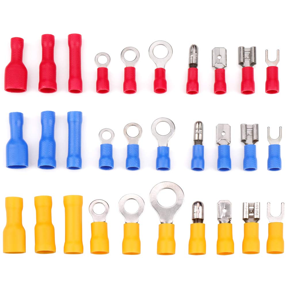 H&S Electrical Wire Connectors & Terminals - 520 pcs - Heat Shrink Butt Connector Kit - Crimp Connectors for Hard Wiring