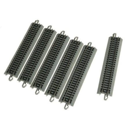 - Bachmann 5 Inch Straight Track (6/Card) - N Scale, Nickel silver rail with Gray roadbed By Bachmann Trains