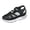 Black, variant on Women's Orthopedic Closed Toe Platform Wedge Sandals Comfortable Cushioned Cutout Ankle Strap Adjustable Hook and Loop Shoes