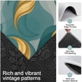 thumbnail image 3 of Teal Gold Wave Marble Pattern Kitchen Rugs Sets Of 3,Kitchen Runner Rugs Non Skid Washable,Decorative Kitchen Floor Mats for Kitchen,Sink,Laundry,17"x30"+ 17"x47" + 17"x59", 3 of 6