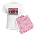 thumbnail image 6 of CafePress - Boston Terrier Love Heart Trees Pajamas - Women's Short Sleeve Print T-Shirt and Pants Light Cotton Pajama Set, 6 of 7
