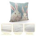 thumbnail image 4 of HENGT  Easter Pillow Cover Rabbit Ears Floral Decorations Holiday Farmhouse Spring Pillow Case for Home Sofa Couch Decor, 4 of 5