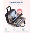 thumbnail image 2 of Bolsa con ruedas BAGSMART para portátil de 15,6 pulgadas, 40 L, negra, 2 of 7