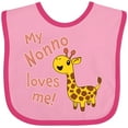 thumbnail image 3 of Inktastic My Nonno Loves Me- Cute Giraffe Boys or Girls Baby Bib, 3 of 4