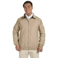 thumbnail image 1 of Harriton M710 Microfiber Club Jacket - Stone/Navy - 3X-Large, 1 of 2