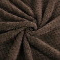 thumbnail image 5 of PiccoCasa Luxury Fleece Bed Blanket Woven Mesh Coffee Color 60"x78", 5 of 8