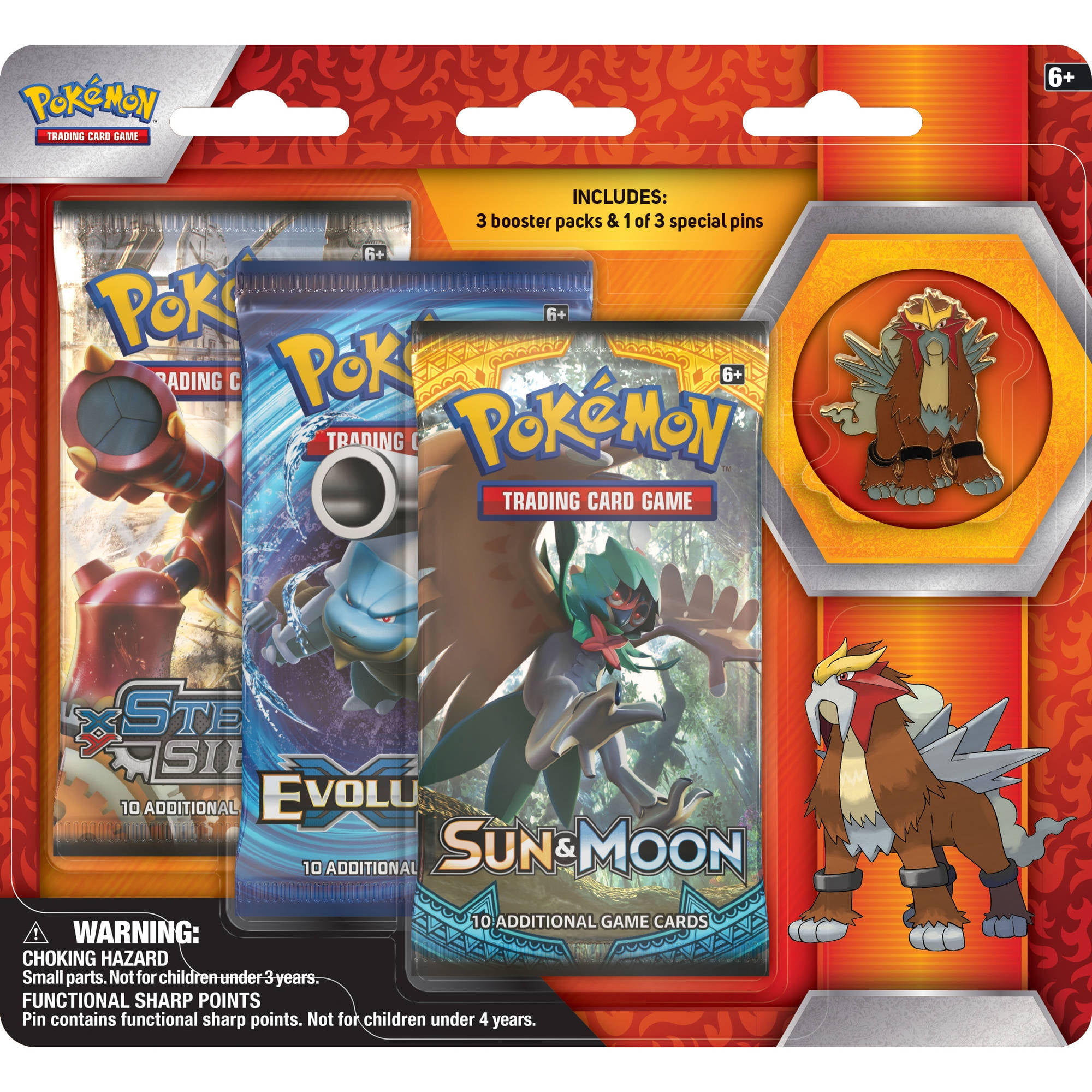 Pokemon Legendary Beasts, 3 Boosters with Pin - Walmart.com - Walmart.com